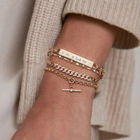 Zoe Chicco 14K Yellow Gold Pave Diamond Medium Curb Chain Bracelet