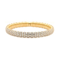 Zydo 18K Yellow Gold Pave Diamond Stretch Bracelet