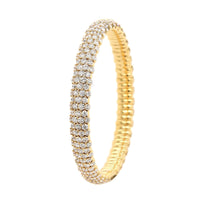 Zydo 18K Yellow Gold Pave Diamond Stretch Bracelet