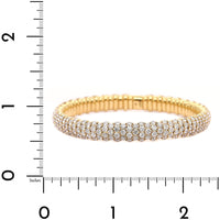 Zydo 18K Yellow Gold Pave Diamond Stretch Bracelet