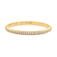 Zydo 18K Yellow Gold Single Row Diamond Stretch Bracelet