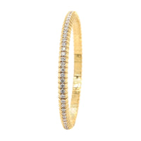 Zydo 18K Yellow Gold Single Row Diamond Stretch Bracelet