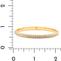 Zydo 18K Yellow Gold Single Row Diamond Stretch Bracelet