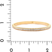 Zydo 18K Yellow Gold Single Row Diamond Stretch Bracelet