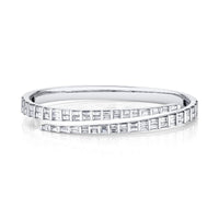 Anita Ko 18K White Gold Baguette Diamond Coil Bracelet