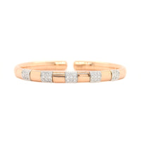 Leo Pizzo 18K Two-Tone Gold Pave Diamond Cuff Bracelet