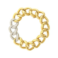 Leo Pizzo 18K Two-Tone Gold Pave Diamond Link Bracelet