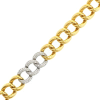 Leo Pizzo 18K Two-Tone Gold Pave Diamond Link Bracelet
