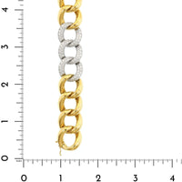 Leo Pizzo 18K Two-Tone Gold Pave Diamond Link Bracelet