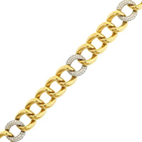 Leo Pizzo 18K Two-Tone Gold Pave Diamond Link Bracelet