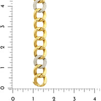 Leo Pizzo 18K Two-Tone Gold Pave Diamond Link Bracelet