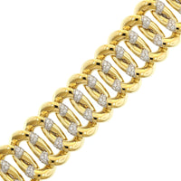 Leo Pizzo 18K Two-Tone Gold Pave Diamond Link Bracelet