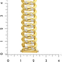 Leo Pizzo 18K Two-Tone Gold Pave Diamond Link Bracelet