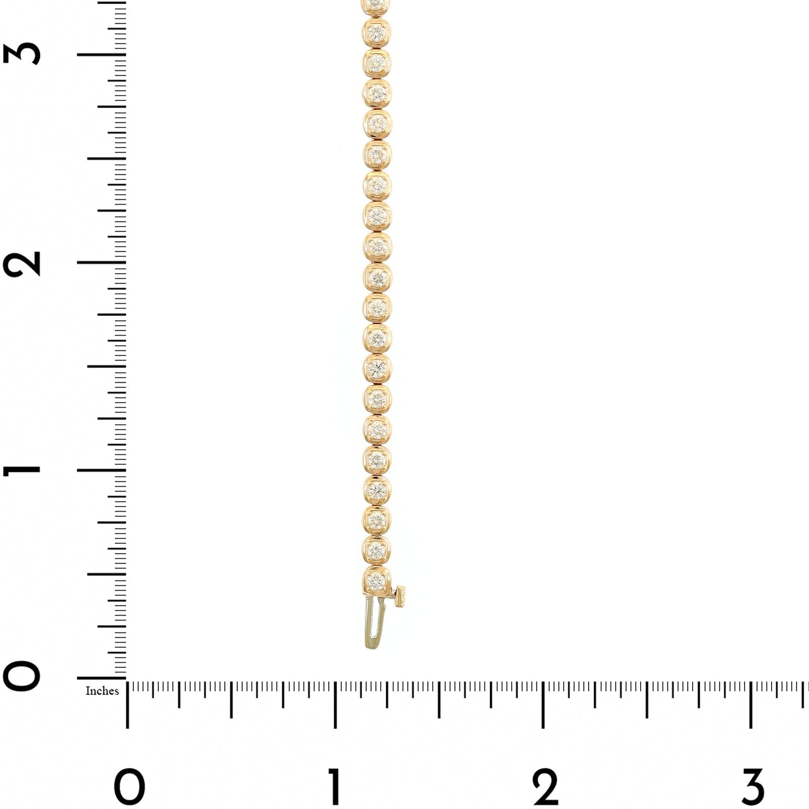 18K Rose Gold Illusion Bezel Round Diamond Tennis Bracelet