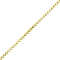 18K Yellow Gold Illusion Bezel Round Diamond Tennis Bracelet