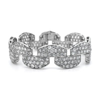 Eclat Jewels Platinum Pave Diamond Link Bracelet