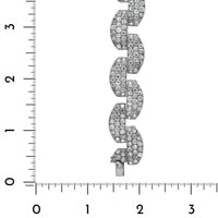 Eclat Jewels Platinum Pave Diamond Link Bracelet