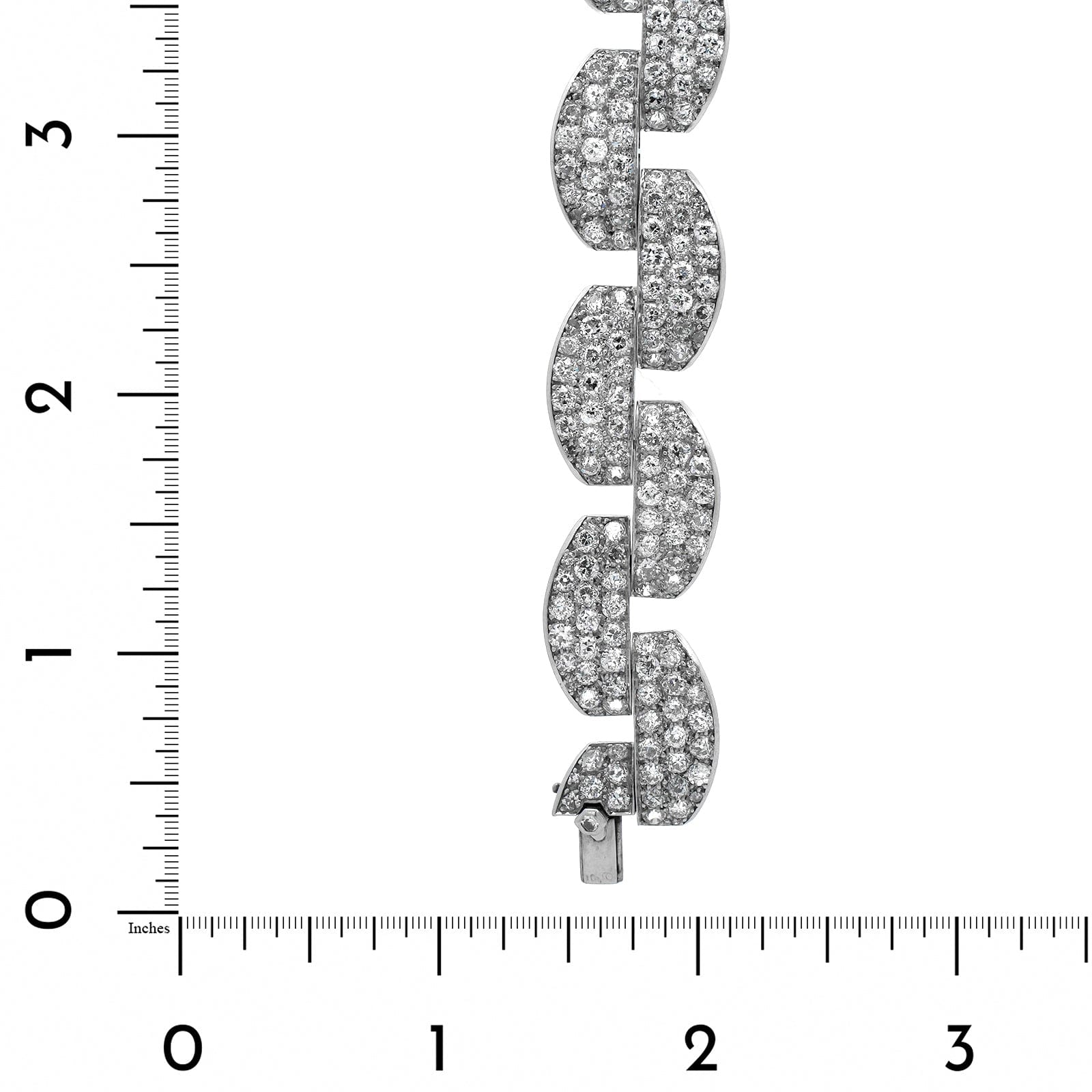 Eclat Jewels Platinum Pave Diamond Link Bracelet
