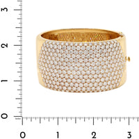 Eclat Jewels 18K Yellow Gold and Pave Diamond Cuff Bracelet