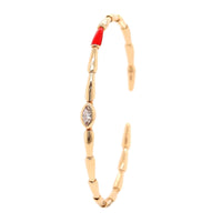 Etho Maria 18K Rose Gold Diamond Sectioned Slim Cuff Bracelet