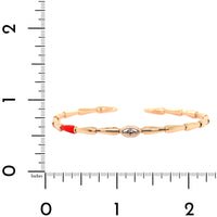 Etho Maria 18K Rose Gold Diamond Sectioned Slim Cuff Bracelet