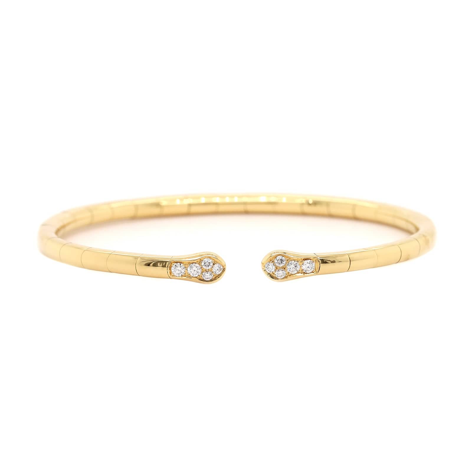 Etho Maria 18K Yellow Gold Pave Diamond Cuff Bracelet