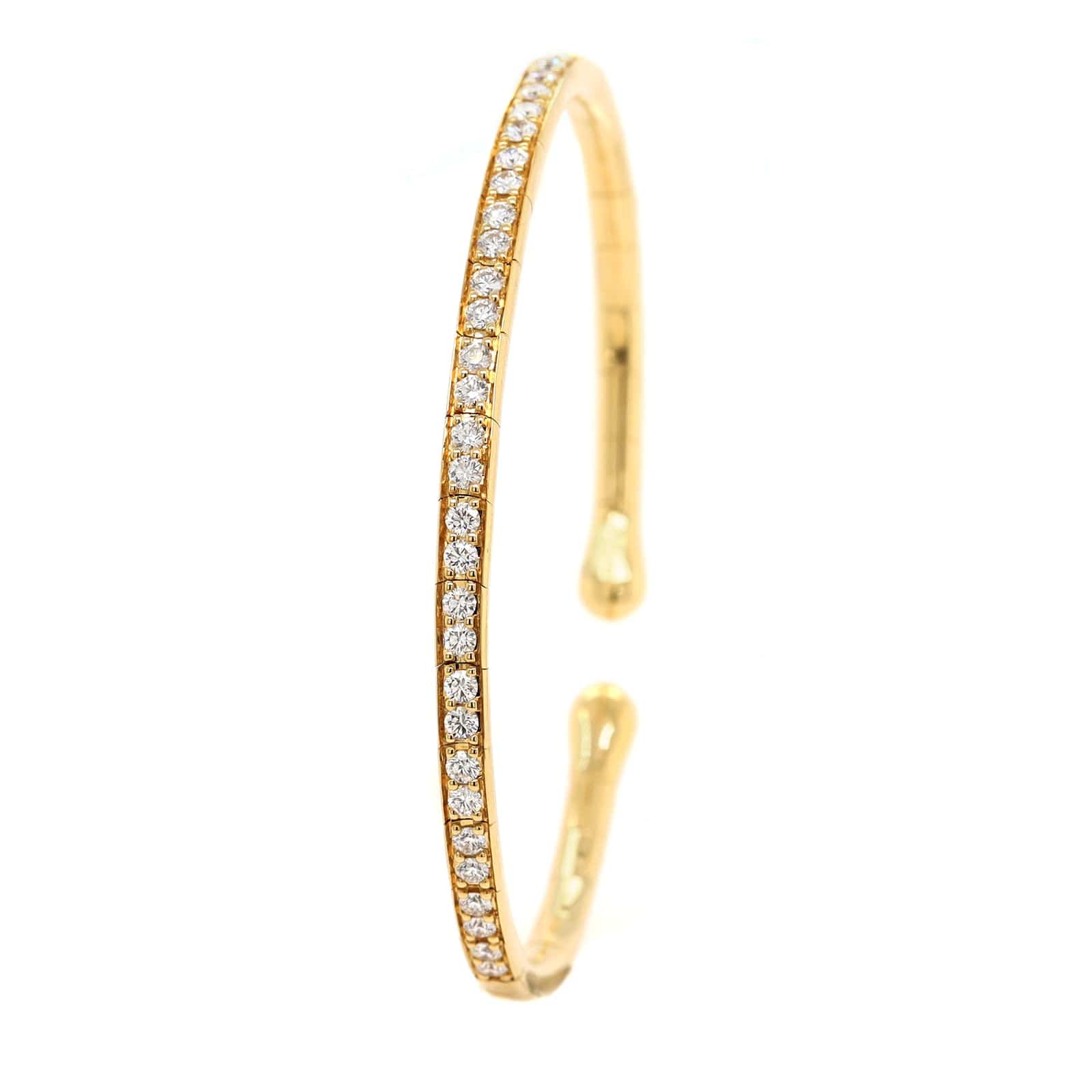 Etho Maria 18K Yellow Gold Pave Diamond Cuff Bracelet