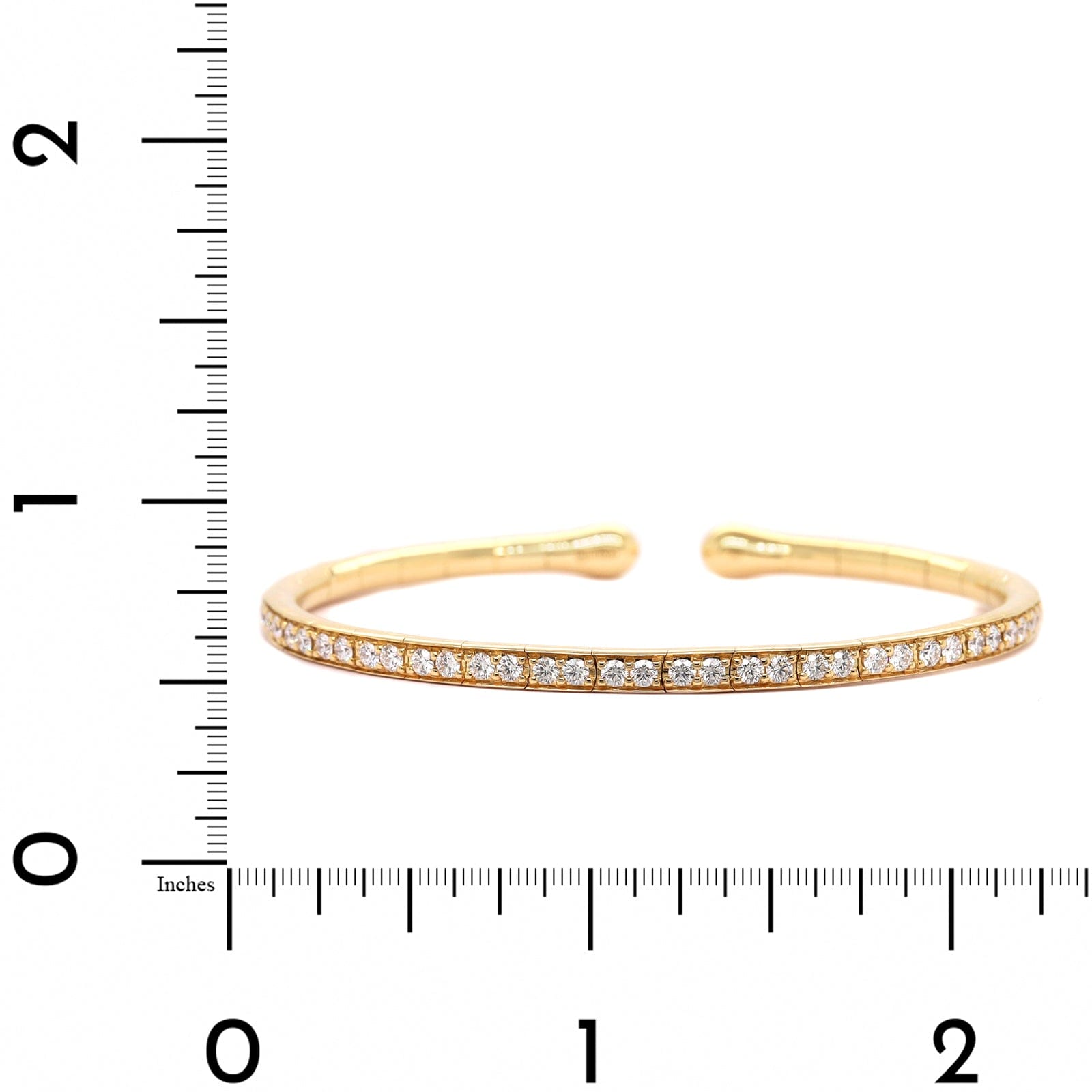 Etho Maria 18K Yellow Gold Pave Diamond Cuff Bracelet