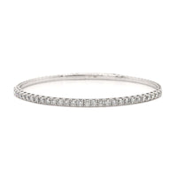 18K White Gold Diamond Flex Bangle Bracelet