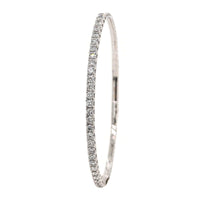 18K White Gold Diamond Flex Bangle Bracelet