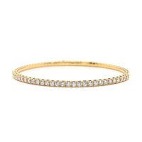 18K Yellow Gold Diamond Flex Bangle Bracelet