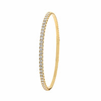 18K Yellow Gold Diamond Flex Bangle Bracelet