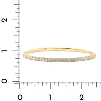 18K Yellow Gold Diamond Flex Bangle Bracelet