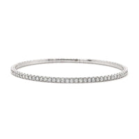 18K White Gold Diamond Flex Bangle Bracelet