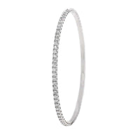 18K White Gold Diamond Flex Bangle Bracelet