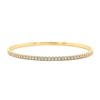 18K Yellow Gold Diamond Flex Bangle Bracelet