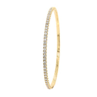 18K Yellow Gold Diamond Flex Bangle Bracelet