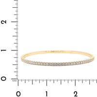 18K Yellow Gold Diamond Flex Bangle Bracelet