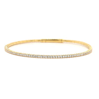 18K Yellow Gold Diamond Flex Bangle Bracelet