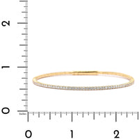 18K Yellow Gold Diamond Flex Bangle Bracelet