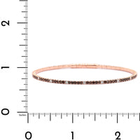 18K Rose Gold Brown Diamond Flex Bangle Bracelet