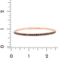 18K Rose Gold Brown Diamond Flex Bangle Bracelet