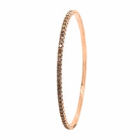 18K Rose Gold 3CTW Brown Diamond Flex Bangle Bracelet