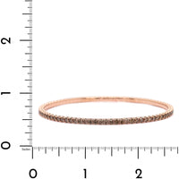18K Rose Gold 3CTW Brown Diamond Flex Bangle Bracelet
