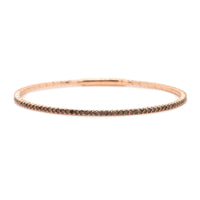 18K Rose Gold 1CTW Brown Diamond Flex Bangle Bracelet