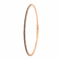 18K Rose Gold 1CTW Brown Diamond Flex Bangle Bracelet