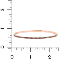 18K Rose Gold 1CTW Brown Diamond Flex Bangle Bracelet