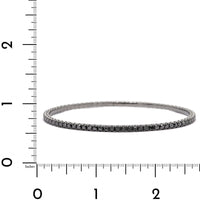 18K White Gold 3CTW Black Diamond Flex Bangle Bracelet