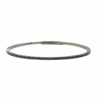 18K White Gold 1CTW Black Diamond Flex Bangle Bracelet