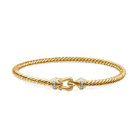 Buckle Cablespira® Bracelet 18K Yellow Gold with Diamonds, 3.5mm